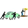 Adventures of Tintin Thompson and Thomson Citroen #1 Statue